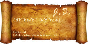 Jáksó Dániel névjegykártya